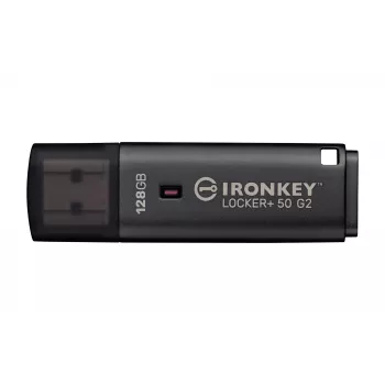USB-Flash-Laufwerk KINGSTON IronKey Locker Plus 50 G2 128GB, USB Type-A, USB 3.2 Gen 1, AES-256, FIPS 197