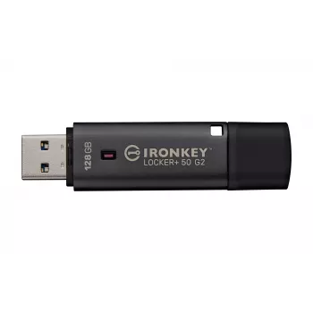 USB-Flash-Laufwerk KINGSTON IronKey Locker Plus 50 G2 128GB, USB Type-A, USB 3.2 Gen 1, AES-256, FIPS 197