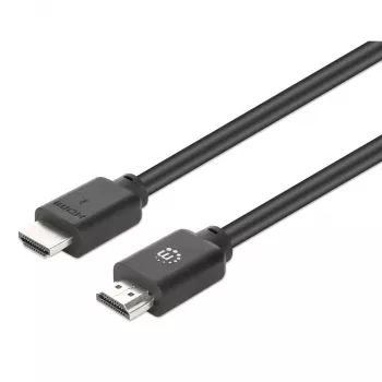 Manhattan Καλώδιο HDMI 4K@60Hz με Ethernet, 10 m, κατάλληλο για ΟΛΕΣ τις εφαρμογές 4K και 1080p/HD – αναβαθμίστε τώρα ή κρατήστε το για αργότερα, βύσμα αρσενικό σε βύσμα αρσενικό, Μαύρο, Ultra HD 4K x 2K, εφ' όρου ζωής εγγύηση, Premium High Speed