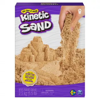 Kinetic Sand, 5,5 lbs (2,5 kg) φυσική καφέ παιδική άμμος για τέχνη και χειροτεχνία, sandbox, Amazon Exclusive (η συσκευασία μπορεί να διαφέρει), πλάσιμα αισθητηριακά παιχνίδια, από 3 ετών