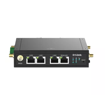 D-Link 4G LTE M2M VPN Wi-Fi Router, Router κινητού δικτύου, Μαύρο, Τοποθέτηση σε ράγα DIN, 802.11b, 802.11g, Wi-Fi 4 (802.11n), 300 Mbit/s, 4G