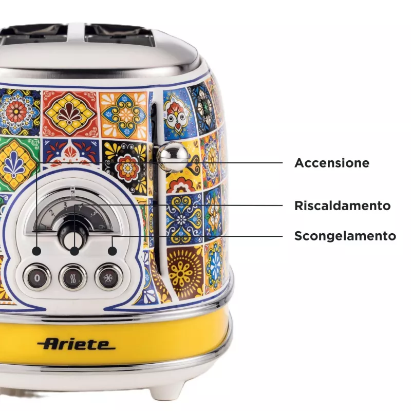 Ariete 0155/0P 6 2 φέτες 810 W Μπλε, Κίτρινο