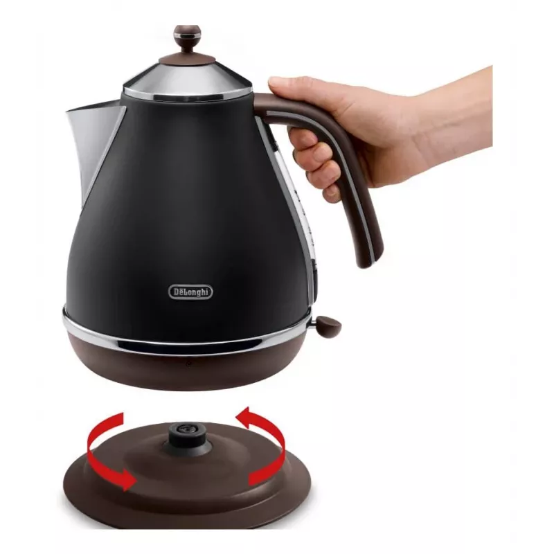 De’Longhi KBOV 2001.BK Βραστήρας 1,7 l 2000 W Μαύρο, Καφέ