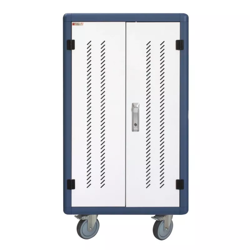 Techly I-CABINET-30DUTY φορητό καρότσι/ντουλάπι διαχείρισης συσκευών Λευκό, Μπλε