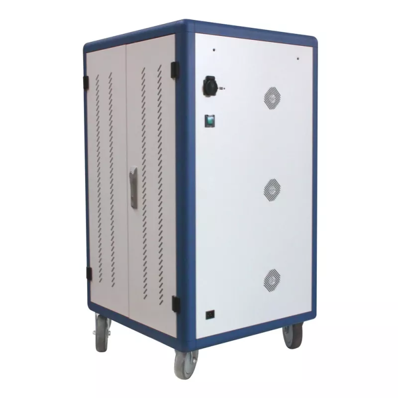 Techly I-CABINET-30DUTY φορητό καρότσι/ντουλάπι διαχείρισης συσκευών Λευκό, Μπλε