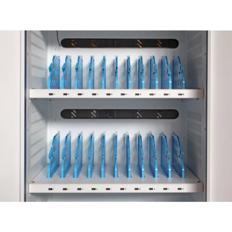 Techly I-CABINET-30DUTY φορητό καρότσι/ντουλάπι διαχείρισης συσκευών Λευκό, Μπλε