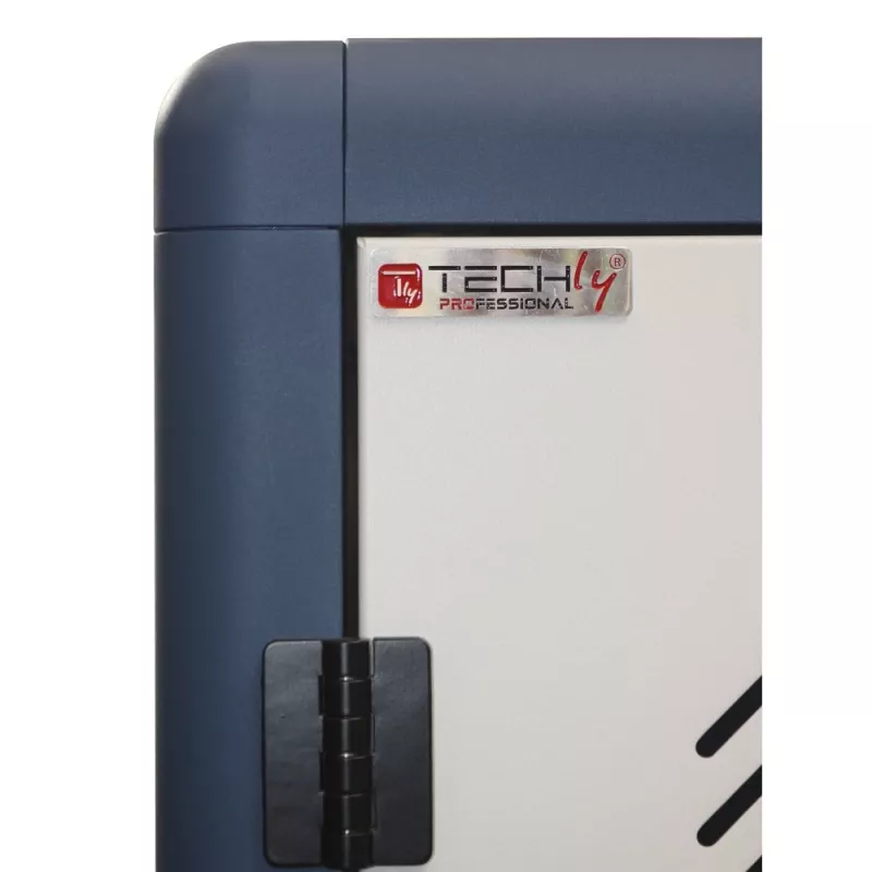 Techly I-CABINET-30DUTY φορητό καρότσι/ντουλάπι διαχείρισης συσκευών Λευκό, Μπλε