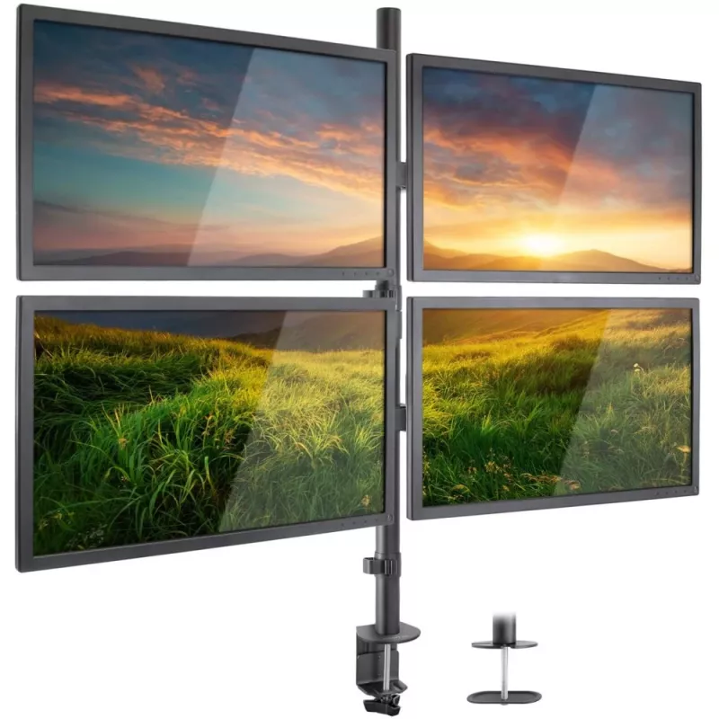 Techly ICA-LCD 382-Q Βάση οθόνης / stand 68,6 cm (27 ίντσες) γραφείου μαύρο