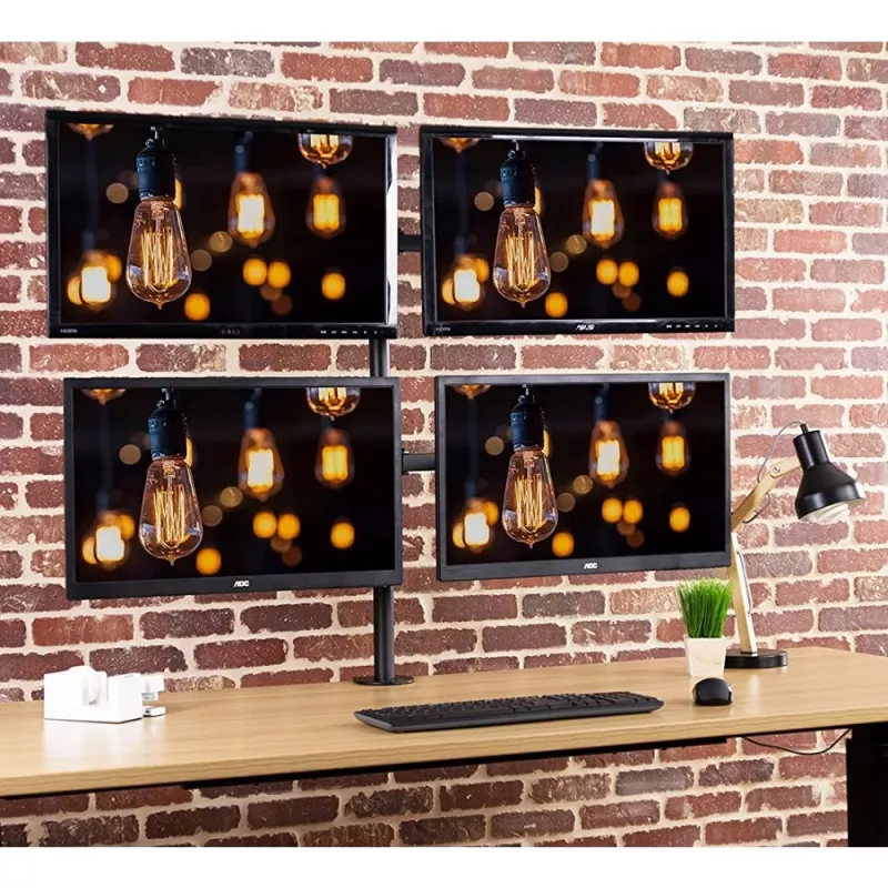 Techly ICA-LCD 382-Q Βάση οθόνης / stand 68,6 cm (27 ίντσες) γραφείου μαύρο