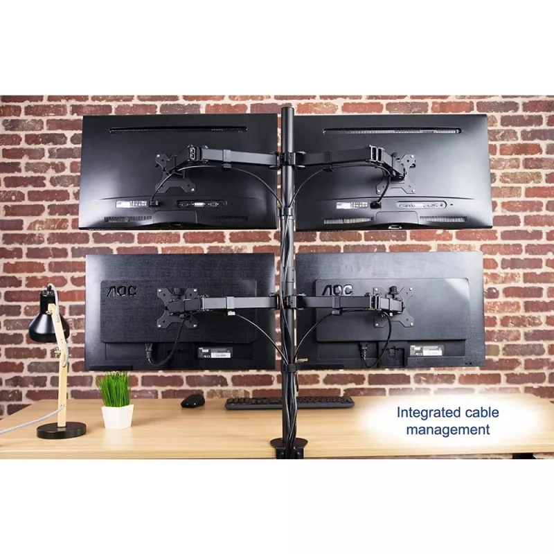 Techly ICA-LCD 382-Q Βάση οθόνης / stand 68,6 cm (27 ίντσες) γραφείου μαύρο