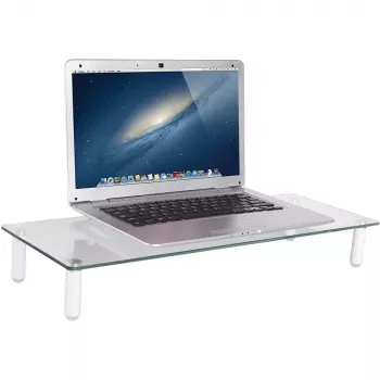 Techly Universal Tabletop Monitor Riser, ελεύθερο, 20 kg, 33 cm (13 ίντσες), 81,3 cm (32 ίντσες), διαφανές