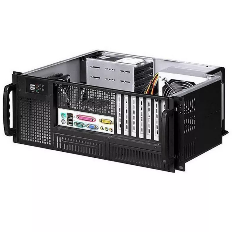 Techly Θήκη βιομηχανικού rack 19/Desktop 4U Ultra Compact Μαύρο I-CASE MP-P4HX-BLK6