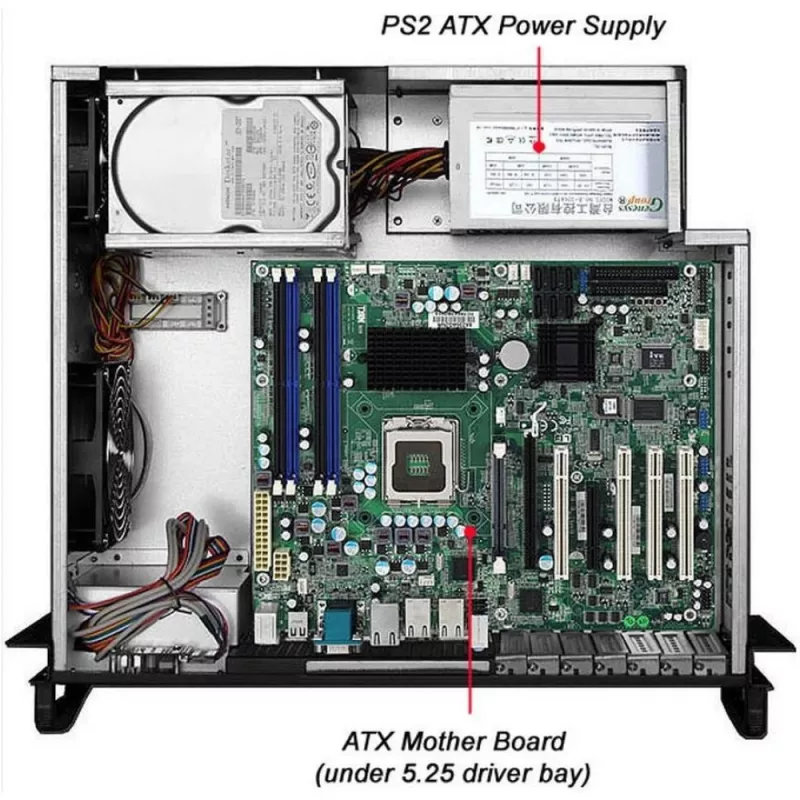Techly Θήκη βιομηχανικού rack 19/Desktop 4U Ultra Compact Μαύρο I-CASE MP-P4HX-BLK6