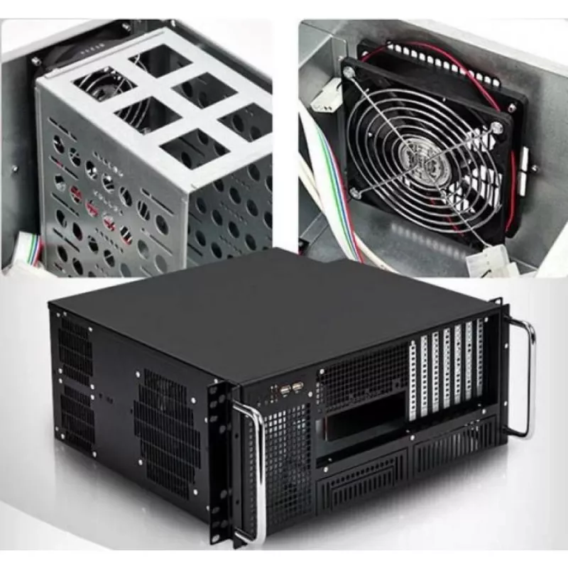 Techly Θήκη βιομηχανικού rack 19/Desktop 4U Ultra Compact Μαύρο I-CASE MP-P4HX-BLK6
