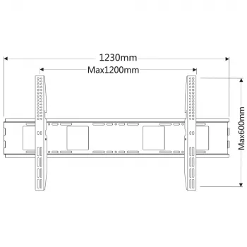 Techly ICA-PLB 2230 βάση/στήριγμα τηλεόρασης 2,54 m (100 ίντσες) μαύρο