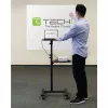 Techly ICA-TB TPM-10 τρόλεϊ προβολέα και φορητού υπολογιστή ρυθμιζόμενου ύψους με ράφι, μαύρο