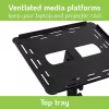 Techly ICA-TB TPM-10 τρόλεϊ προβολέα και φορητού υπολογιστή ρυθμιζόμενου ύψους με ράφι, μαύρο