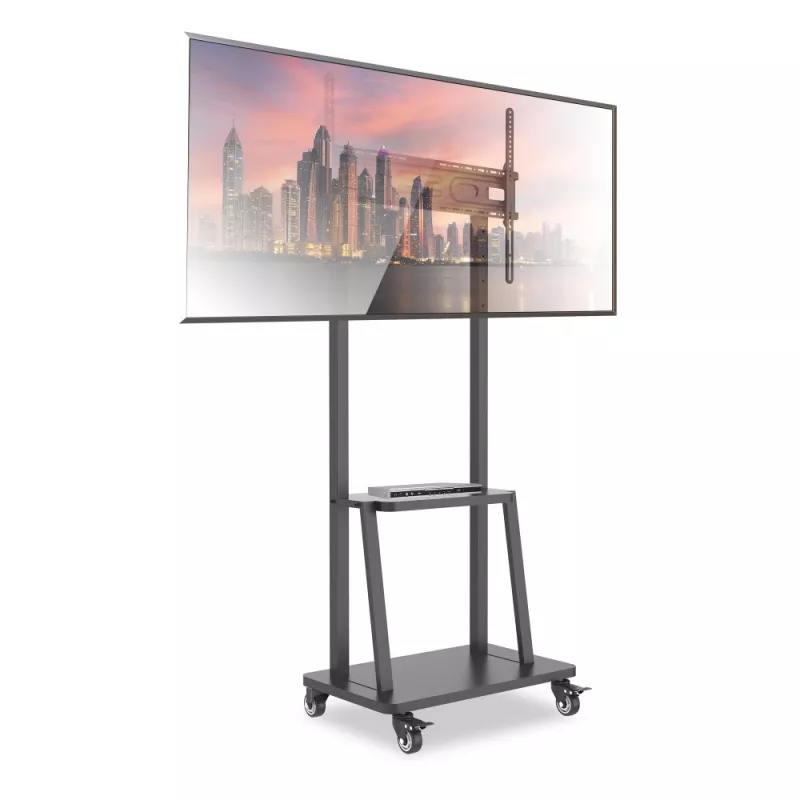 Techly βάση δαπέδου με ράφι για τηλεόραση LCD/LED/Plasma 32-70 ιντσών