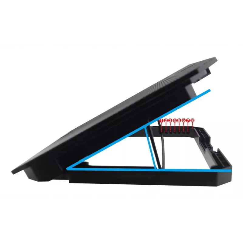 Techly ICOOL-CP11TY βάση laptop μαύρο 43,2 cm (17 ίντσες)