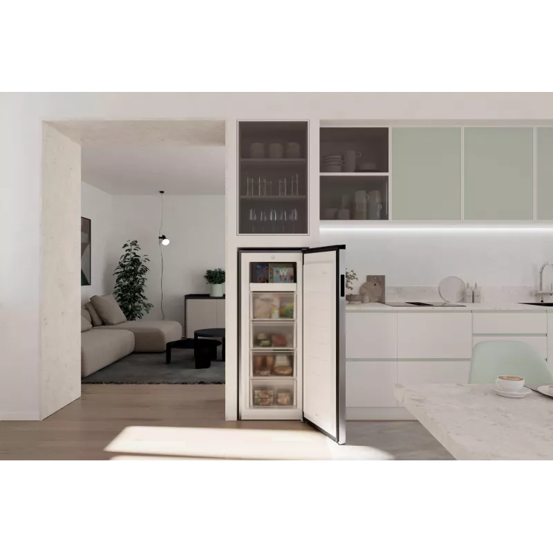 Candy CNUQ2L513EX Καταψύκτης ελεύθερος 169 L Ανοξείδωτο ατσάλι