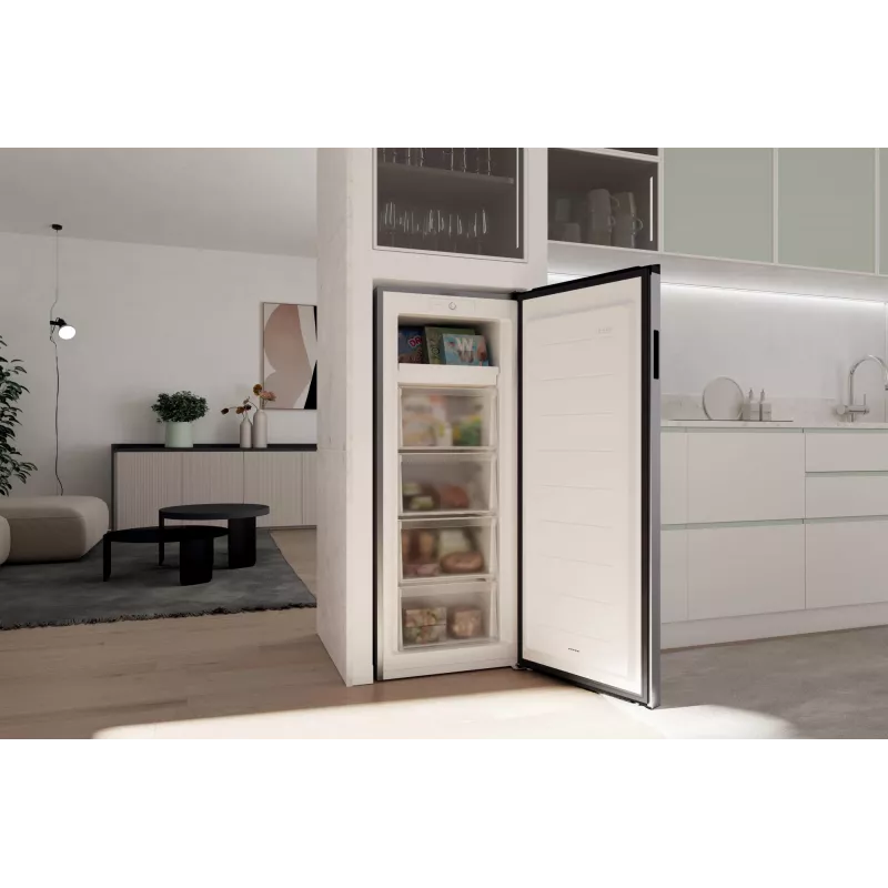 Candy CNUQ2L513EX Καταψύκτης ελεύθερος 169 L Ανοξείδωτο ατσάλι