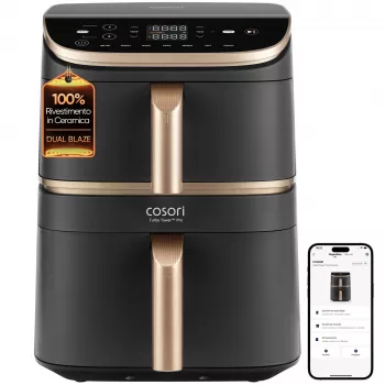 Cosori Turbo Tower Pro Smart μεμονωμένη 10,8 L επιτραπέζια 2630 W φριτέζα αέρα μαύρο, χρυσό