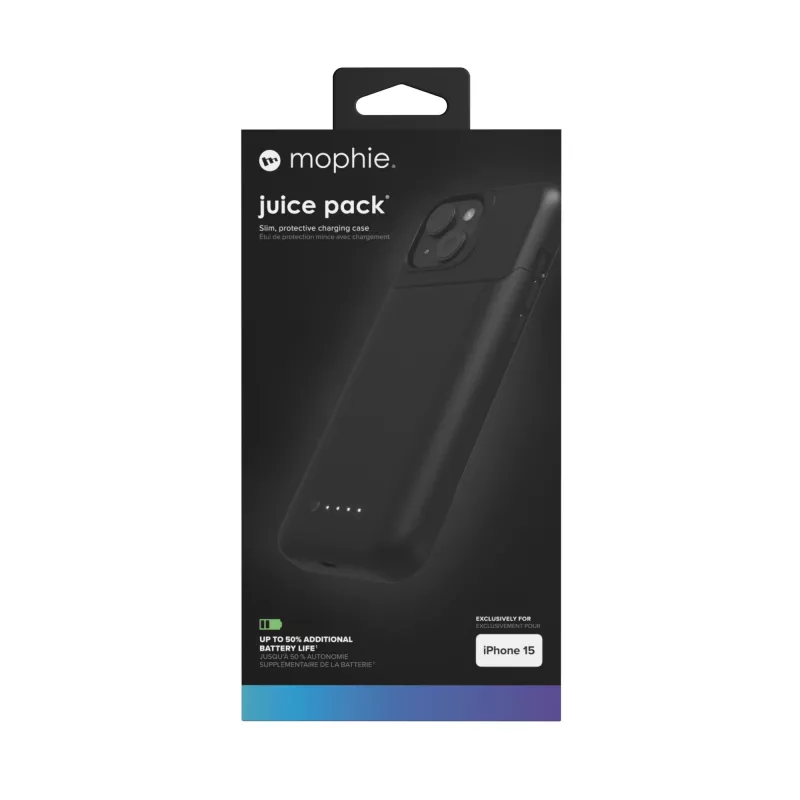 mophie Juice συσκευασία θήκη κινητού 15,5 cm (6,1 inch) θήκη μαύρο