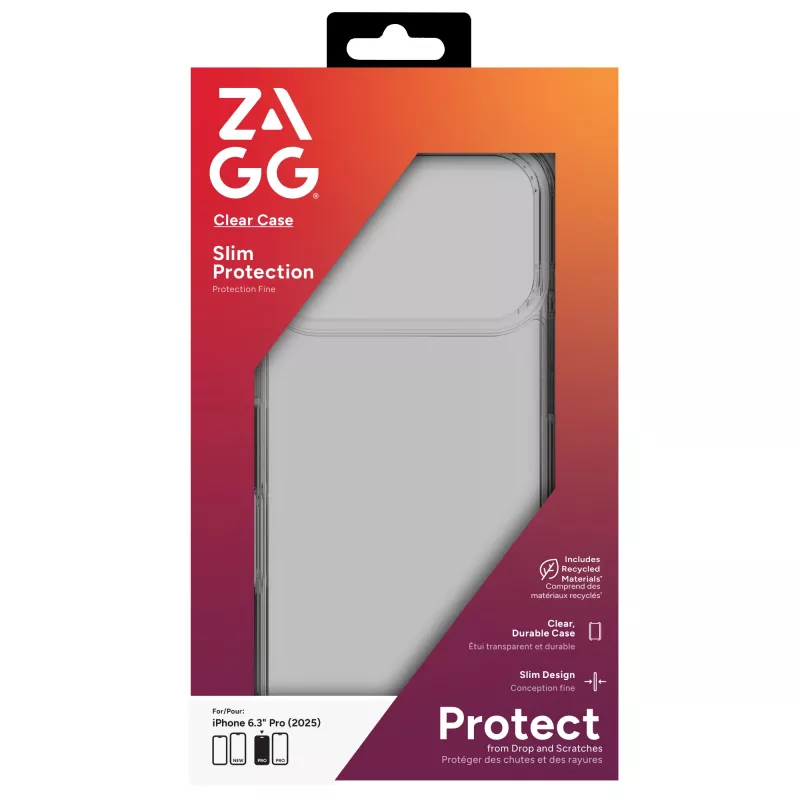 ZAGG Clear Case Για Apple iPhone 17 Pro, Θήκη, Apple, iPhone 17 Pro, 16 cm (6.3 ίντσες), Διαφανές