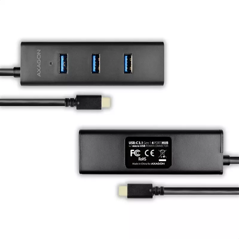 Axagon HUE-S2C Hub διασύνδεσης USB 3.2 Gen 1 (3.1 Gen 1) Type-A 5000 Mbit/s μαύρο
