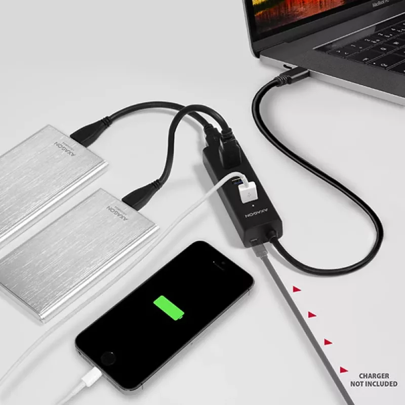 Axagon HUE-S2C Hub διασύνδεσης USB 3.2 Gen 1 (3.1 Gen 1) Type-A 5000 Mbit/s μαύρο