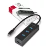 Axagon HUE-S2C Hub διασύνδεσης USB 3.2 Gen 1 (3.1 Gen 1) Type-A 5000 Mbit/s μαύρο
