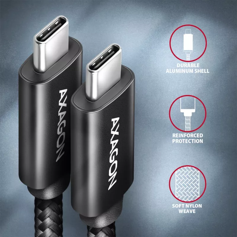 Axagon BUCM432-CM10AB Καλώδιο USB USB4 Gen 3x2 1 m USB C μαύρο