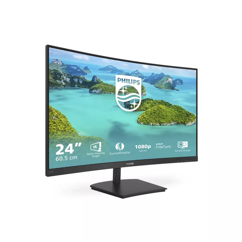 Philips E Line 241E1SCA/00 Οθόνη υπολογιστή 59,9 cm (23,6 ίντσες) 1920 x 1080 pixel Full HD LCD Μαύρο