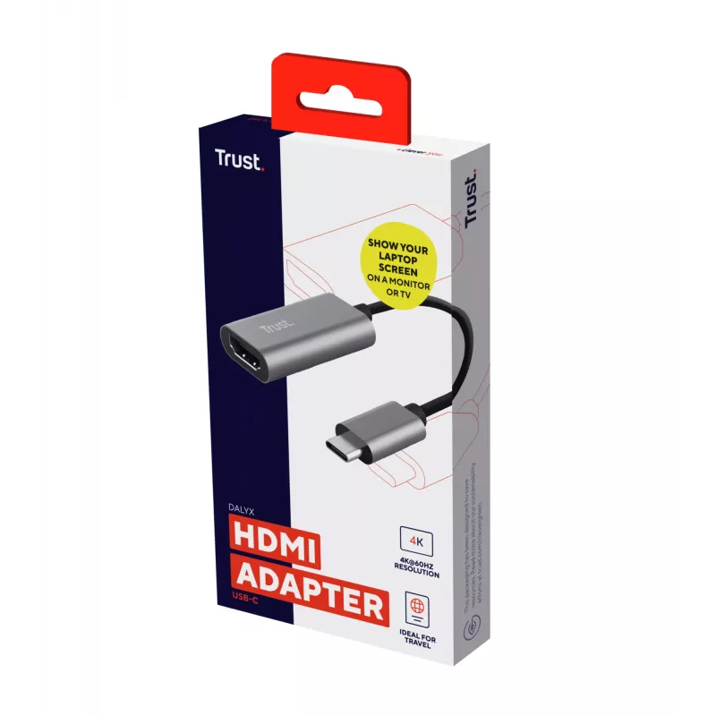 Trust Dalyx Προσαρμογέας γραφικών USB Γκρι