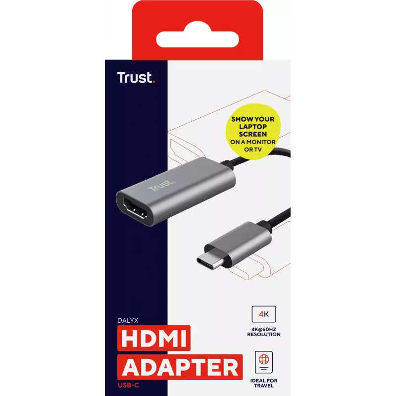 Trust Dalyx Προσαρμογέας γραφικών USB Γκρι