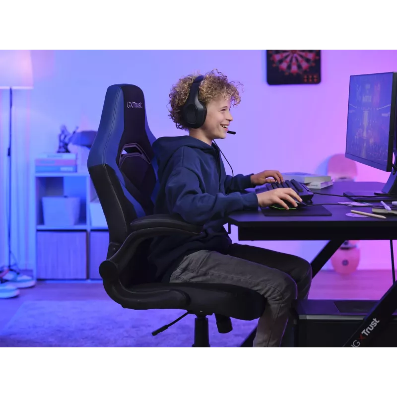 Trust GXT 703B RIYE καρέκλα gaming universal μαύρη, μπλε