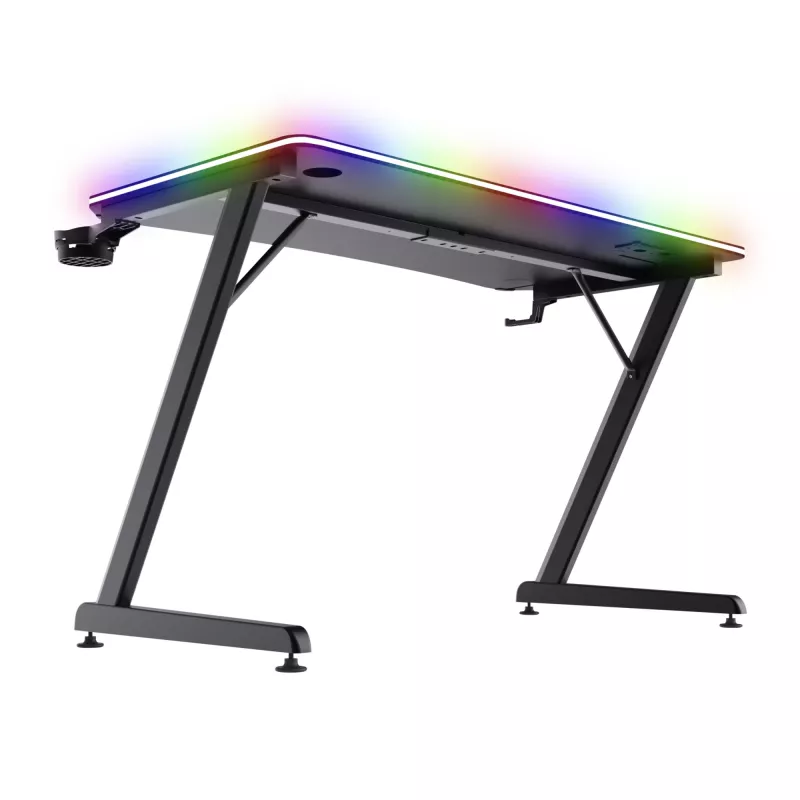 Τραπέζι Trust GXT 710 Luminus Pro μαύρο ορθογώνιο ABS/PC 1200x600x740mm