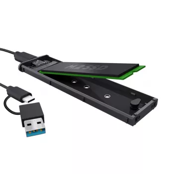 Θήκη SSD TRUST 25806 μαύρη για M.2, μονή μονάδα, έως 4 TB, USB Type-C 10 Gbit/s (USB 3.2 Gen 2)