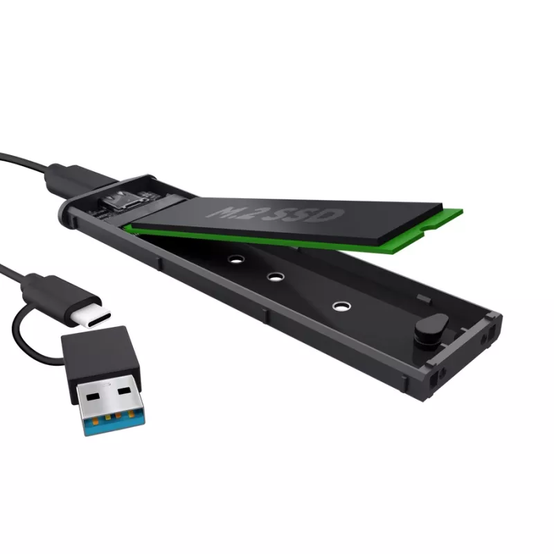 Θήκη SSD TRUST 25806 μαύρη για M.2, μονή μονάδα, έως 4 TB, USB Type-C 10 Gbit/s (USB 3.2 Gen 2)