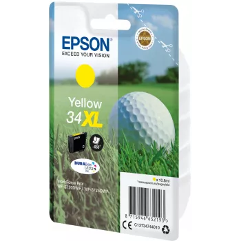 Epson Golfball ατομική συσκευασία κίτρινο 34XL DURABrite Ultra μελάνι, υψηλή (XL) διάρκεια, κίτρινο, pigment μελάνι, 10,8 ml, 1 τεμ., 950 σελίδες