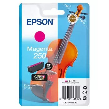 Μελανοδοχείο Epson 250 Claria Photo HD Ματζέντα – Γνήσιο, 4.8 ml, Ατομική συσκευασία