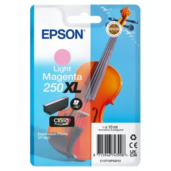 Epson 250XL Violin Claria Photo HD υψηλής (XL) απόδοσης Light Magenta Γνήσιο Μελανοδοχείο, 1 τεμ., 10 ml
