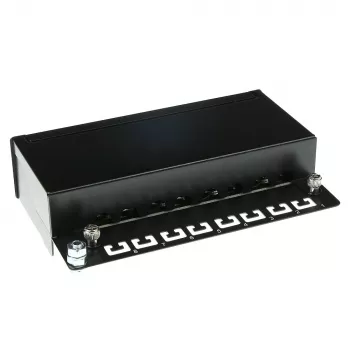 Επιτοίχιο θωρακισμένο κουτί patch panel 8 θυρών CAT5E ACT FA5001, 173×44×109 mm