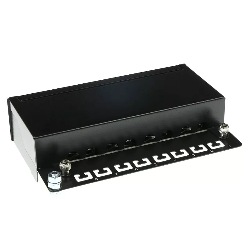 Επιτοίχιο θωρακισμένο κουτί patch panel 8 θυρών CAT5E ACT FA5001, 173×44×109 mm