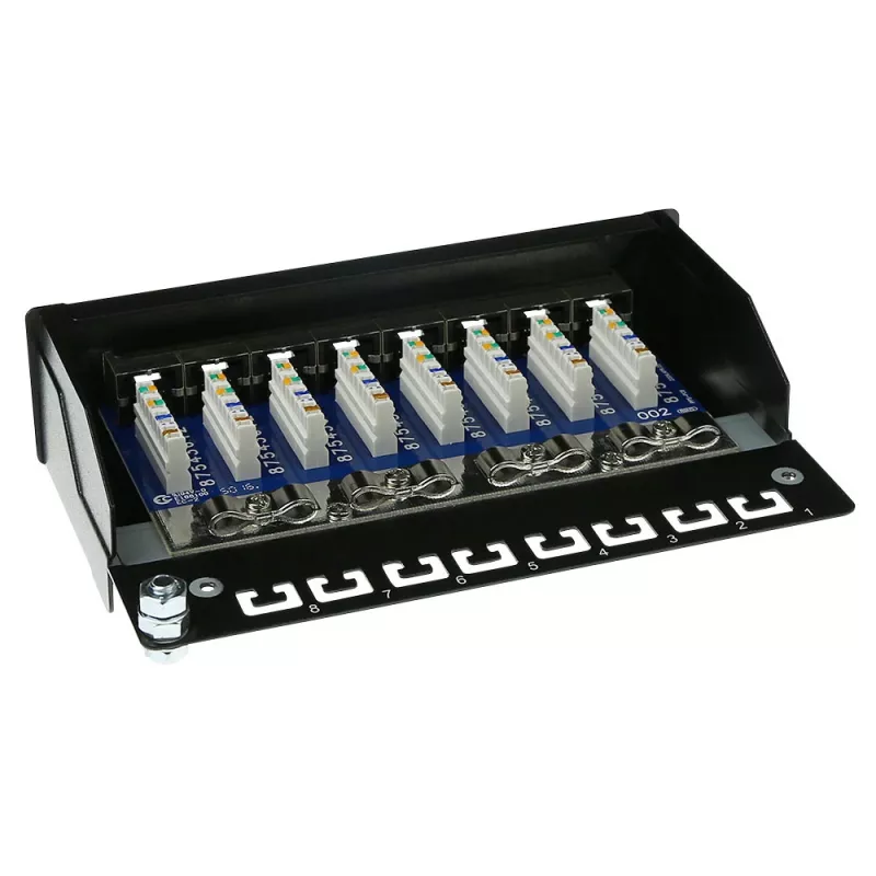 Επιτοίχιο θωρακισμένο κουτί patch panel 8 θυρών CAT5E ACT FA5001, 173×44×109 mm