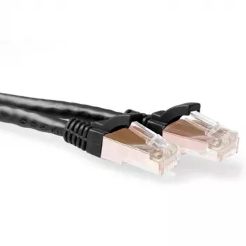 ACT καλώδιο patch SFTP CAT6A 10 μέτρων snagless με βύσματα RJ45, μαύρο