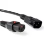 ACT Καλώδιο τροφοδοσίας C13 IEC Lock - C14 μαύρο 1,5 m, PC1003
