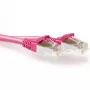 ACT Ροζ 0,50 μέτρα SFTP CAT6A Patch καλώδιο snagless με υποδοχές RJ45