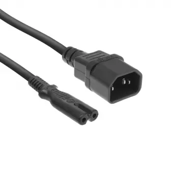 Καλώδιο τροφοδοσίας C14 - C7 μαύρο 0,2 m ACT AK5248 250V 2,5A
