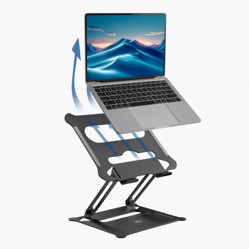 Βάση laptop ACT AC8140 αλουμινίου αδιαβάθμιστη ρύθμιση ύψους Μαύρο